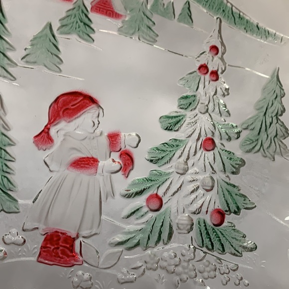 Mikasa “Celebrations” Christmas Serving Plate New In Box Holiday- Frosted Glass - Picture 7 of 11